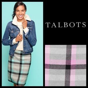 Talbots Dreamy Plaid A-Line Skirt